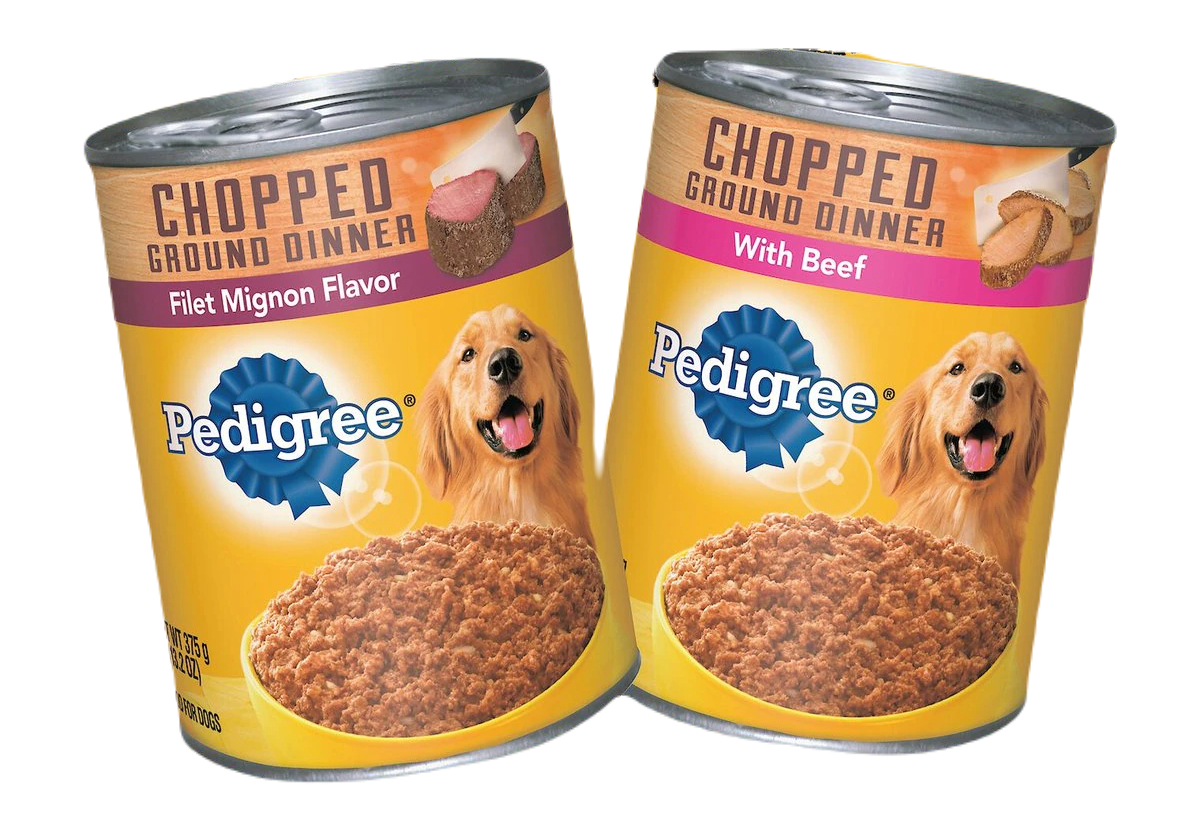Pedigree Chopped Ground Dinner Filet Mignon Flavor & Beef Adult Canned Wet Dog Food Variety Pack