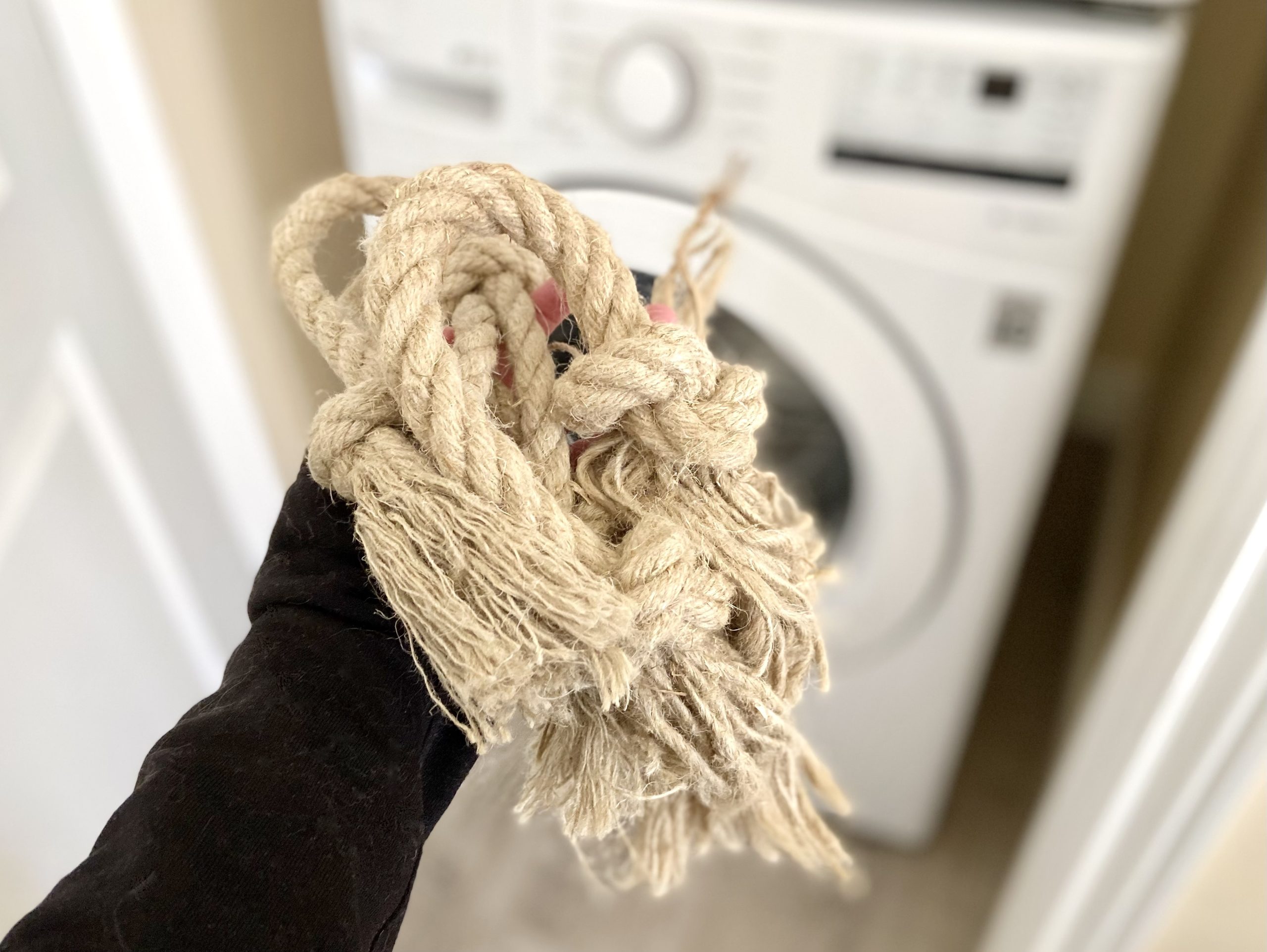 Hemptique dog toys - Putting both toys in the wash